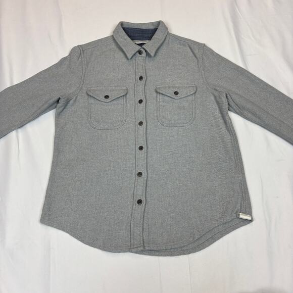 Outerknown Blanket Shirt Men's XS Heather Gray Cotton Twill Overshirt - Picture 2 of 9